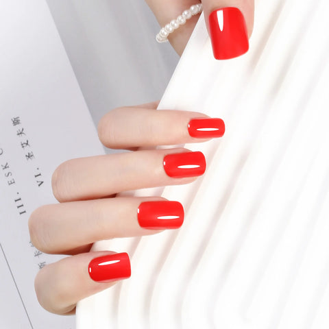 Short Full Press on Nails Set - 24 Pcs