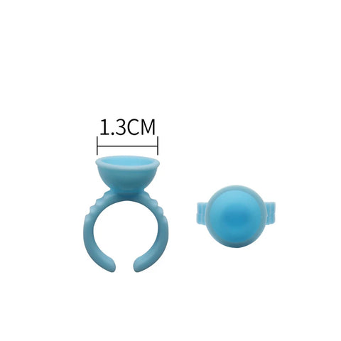 AILEISHI 100Pcs Disposable Eyelash Extension Glue Ring Cups