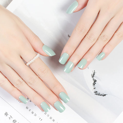 Short Full Press on Nails Set - 24 Pcs