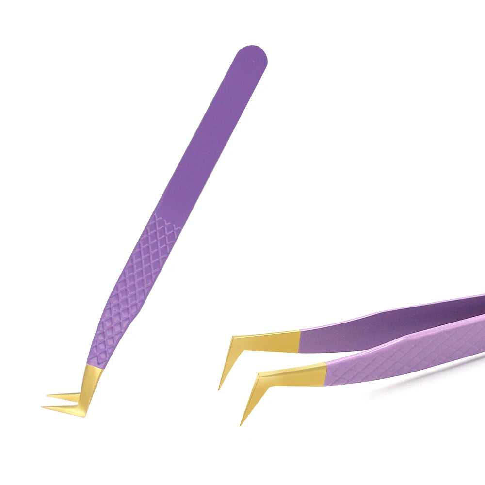 AILEISHI Stainless Steel Eyelash Tweezers