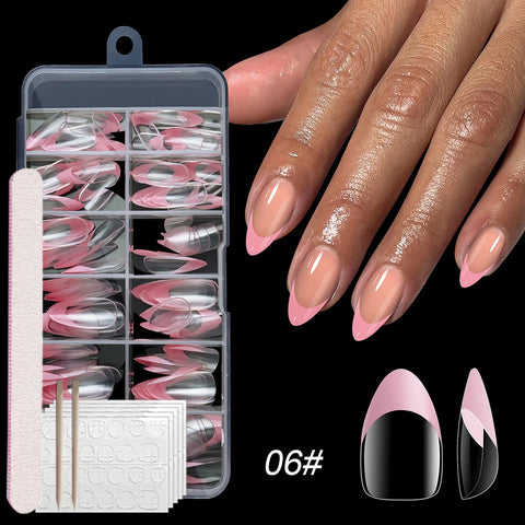 120pcs Clear Press on Nails DIY Set