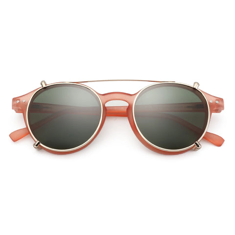 ZENOTTIC Steampunk Clip-On Gepolariseerde Zonnebril – Anti-Blauw Licht Retro UV400 Unisex Bril