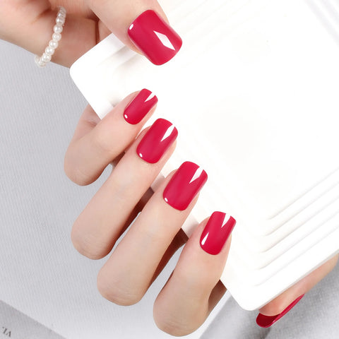 Short Full Press on Nails Set - 24 Pcs