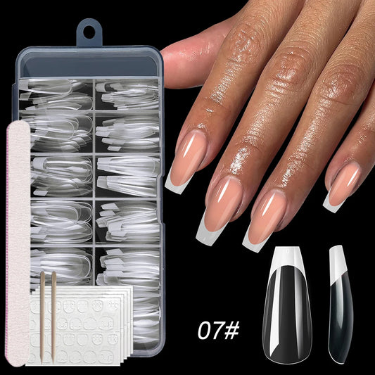 120pcs Clear Press on Nails DIY Set