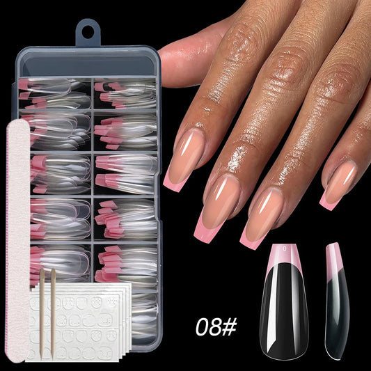 120pcs Clear Press on Nails DIY Set