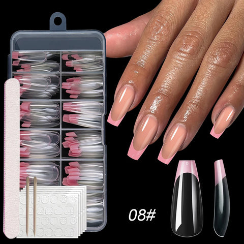 120pcs Clear Press on Nails DIY Set
