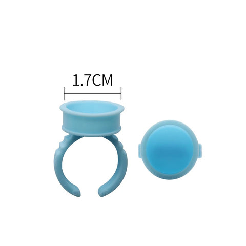 AILEISHI 100Pcs Disposable Eyelash Extension Glue Ring Cups