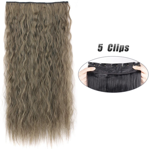 Synthetic 5 Clip In Hair Extensions 80CM - Long Straight Hairpiece