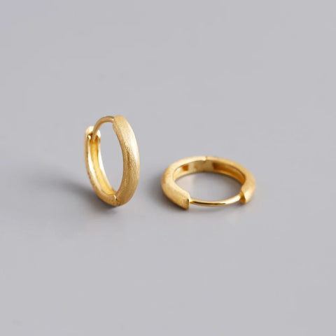 WANTME Real 925 Sterling Silver Minimalist Hoop Earrings