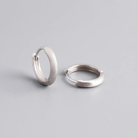 WANTME Real 925 Sterling Silver Minimalist Hoop Earrings