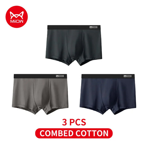 MiiOW 3-delige boxershorts voor heren van biologisch katoen 
