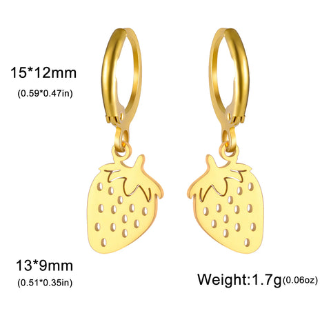 Skyrim Fashion Women Girls Stainless Steel Earrings - Heart Cross Flower Turtle Sun Pendant Hoop Earrings Jewelry Gift Wholesale