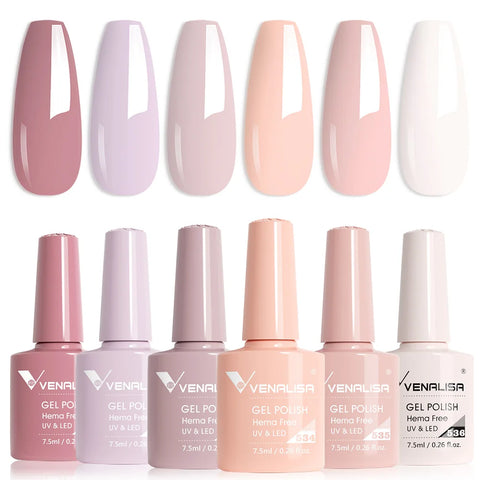 Venalisa HEMA GRATIS Nagelgellak Glitter - French Nail Jelly Pink Nude Collectie
