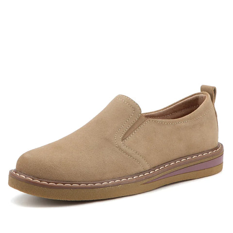 WOIZGIC Women's Genuine Cow Suede Flats