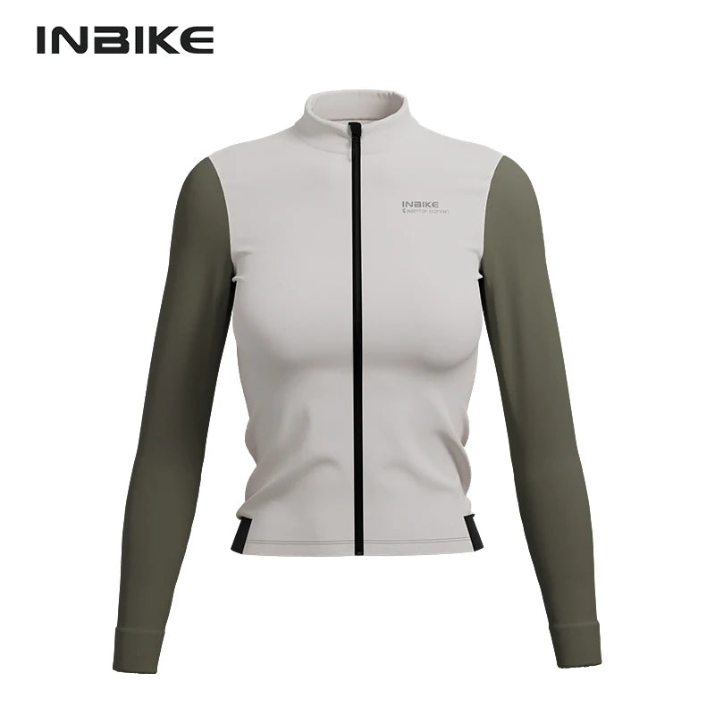 INBIKE Winter Fleece Women's Long Sleeve Jersey - Thermal Cycling Suit for Mountain and Road Biking
