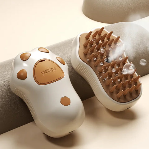 3-in-1 Electric Pet Brush - Cat & Dog Grooming with Spray & Massage