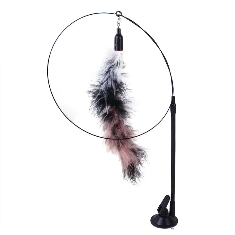 Interactive Cat Toy: Simulation Bird with Bell and Sucker Base