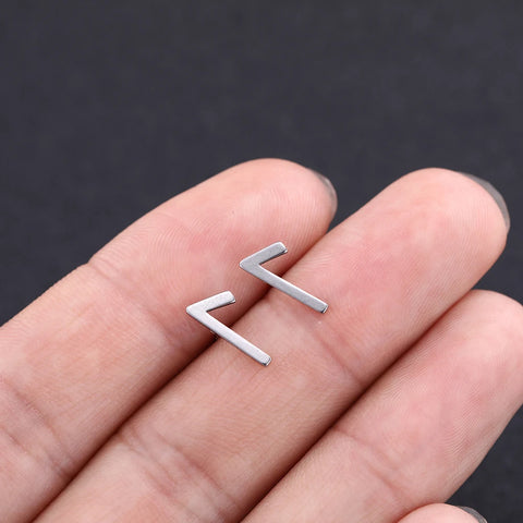 Skyrim Nordic Runes Letter Earring Amulet - Stainless Steel Stud Jewelry for Women and Girls