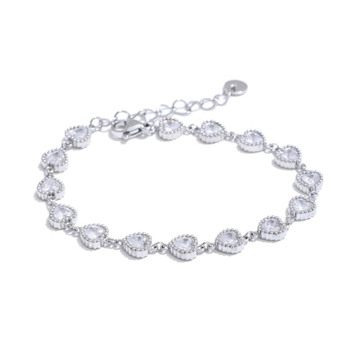 Yhpup Heart Cubic Zirconia Waterproof Bracelet Bangle - Stainless Steel Jewelry for Every Occasion