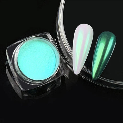 Pearl Aurora Nail Powder - Purple Pink Blue Chrome Glitter