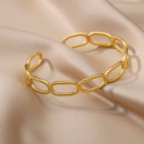 Vintage Snake Bangle Bracelet for Women - Stainless Steel Animal Aesthetic Jewelry