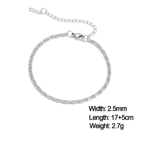 Skyrim Stainless Steel Gold Color Bracelet - Trendy Minimalist Jewelry for Women