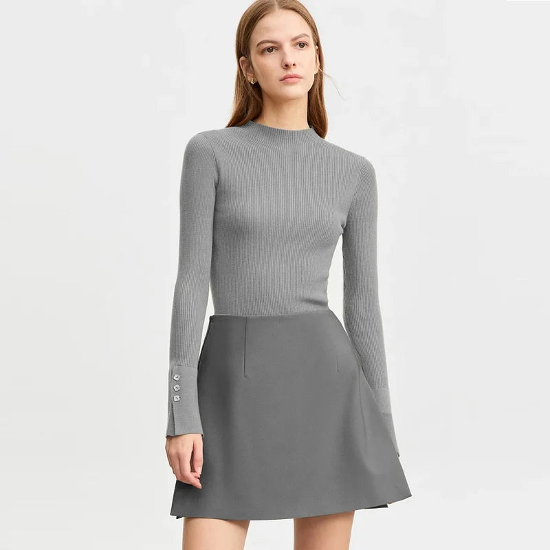 AMII Minimalism Casual Skirts for Women