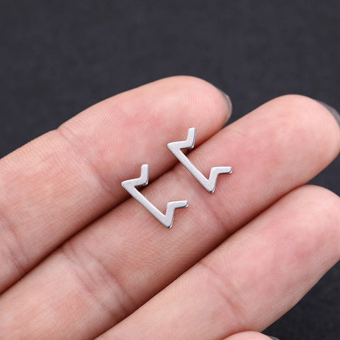 Skyrim Nordic Runes Letter Earring Amulet - Stainless Steel Stud Jewelry for Women and Girls