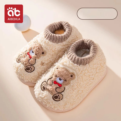 AIBEDILA Winter Kinder Dikke Warme Pantoffels