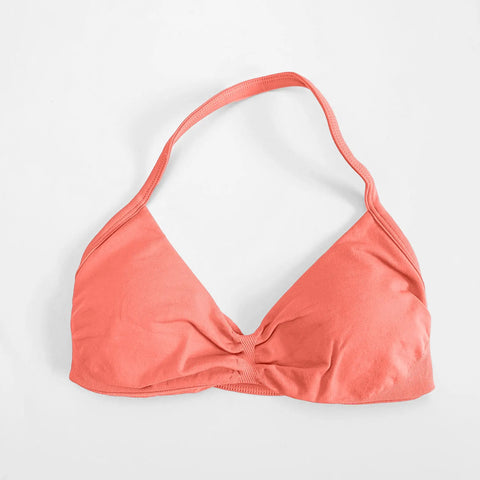 NCLAGEN Strappy Bra Gym Top for Women – High Support Seamless Halter Sports Bra with Pads