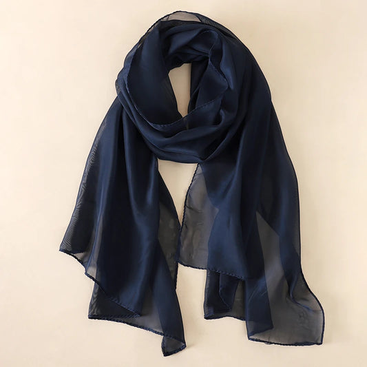 2023 Summer Women Solid Color Beach Scarf & Headband