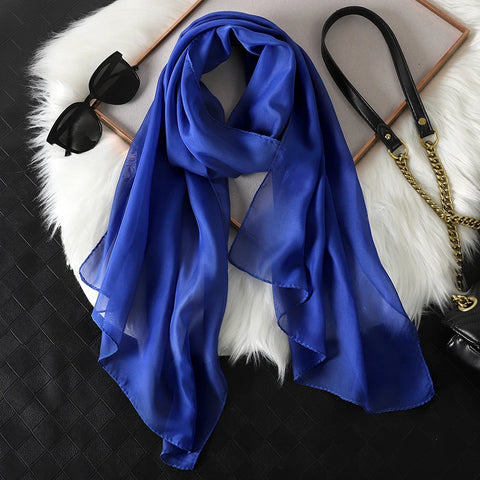 2023 Summer Women Solid Color Beach Scarf & Headband