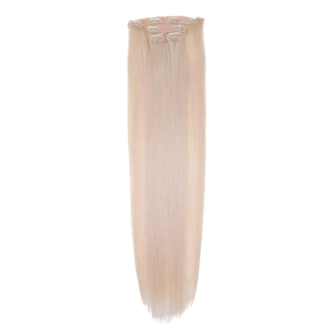 FASHION IDOL 8 Clips In Hair Extensions - Lang Steil Blond 60CM