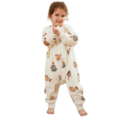 MICHLEY Cartoon Flannel Baby Sleeping Bag Sack