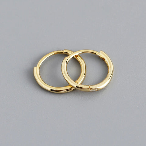 WANTME 925 Sterling Silver Simple Huggies Earrings