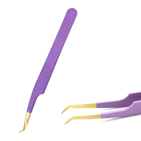 AILEISHI Stainless Steel Eyelash Tweezers
