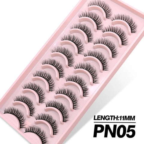 GROINNEYA 3D Faux Mink Lashes – 5/10 Pairs