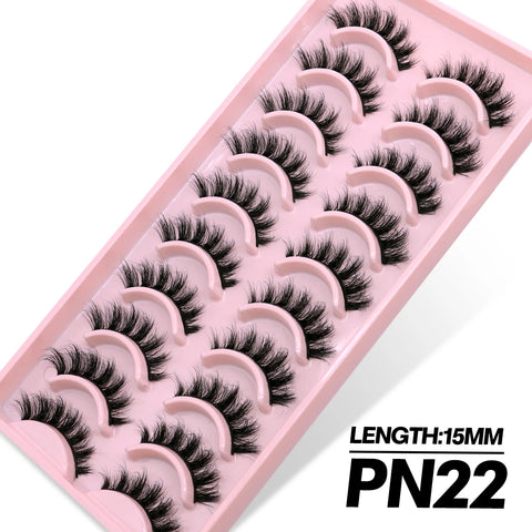 GROINNEYA 3D Faux Mink Lashes – 5/10 Pairs