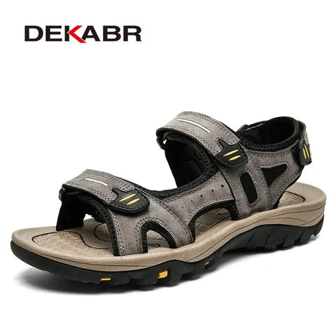 DEKABR Herrensandalen – Sommer-Freizeitschuhe mit offener Spitze 