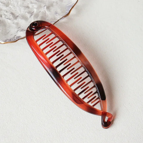Matte Frosted Ponytail Banana Hair Clip - Stylish Hairpin for Women