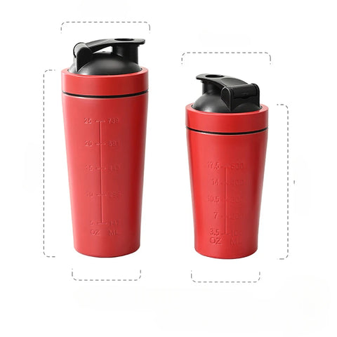 1pcs Stainless Steel Protein Powder Shaker Bottle - Leak Proof for Gym Fitness & Sport