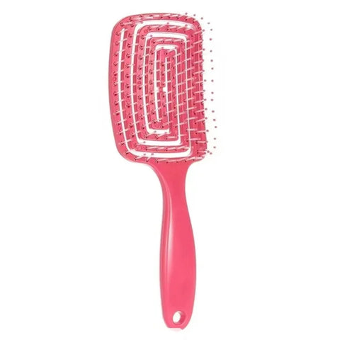 1Pcs Elastic Massage Comb - Hollow Out Hair Brush for Scalp Massage & Quick Detangling