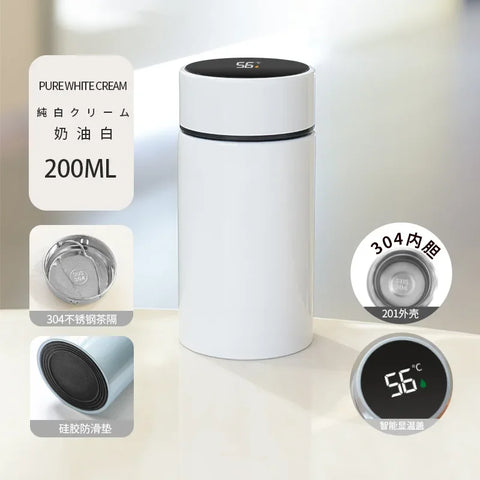 200ML Smart Thermos Water Bottle with Intelligent Temperature Display