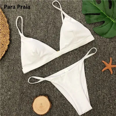 9 kleuren effen bikiniset - Sexy push-up badkleding voor dames