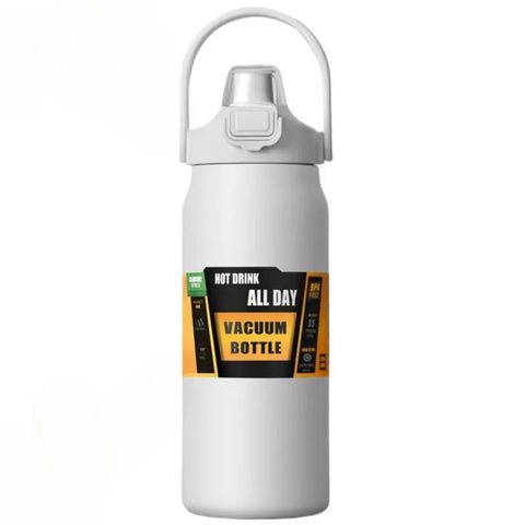 304 Stainless Steel Thermos with Straw - 800/1000/1200/1500ML Vacuum Flask for Hot and Cold Drinks