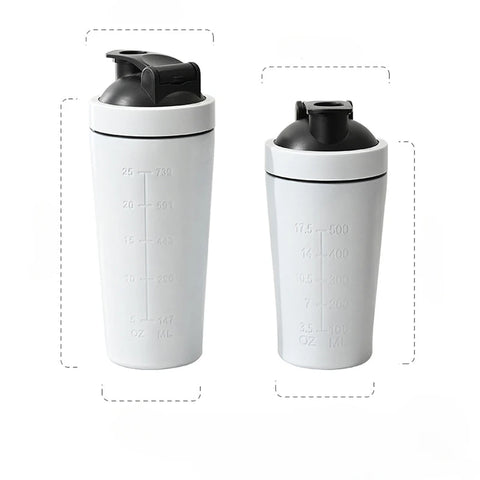 1pcs Stainless Steel Protein Powder Shaker Bottle - Leak Proof for Gym Fitness & Sport