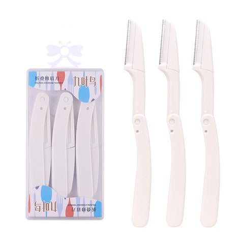 Karsyngirl 3pcs Fold Eyebrow Trimmer Kit – Makeup Tools for Effortless Grooming
