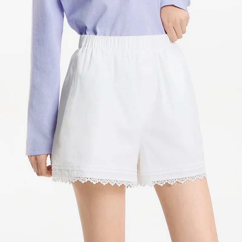 Semir Women's Casual Lace Trim Shorts