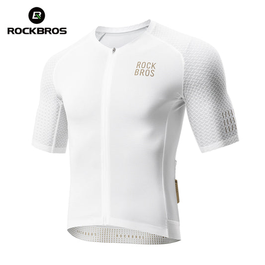 ROCKBROS Short Sleeve Windproof Cycling Jersey - Breathable Reflective Bike Sports Shirt with YKK Zipper