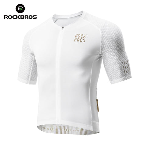 ROCKBROS Short Sleeve Windproof Cycling Jersey - Breathable Reflective Bike Sports Shirt with YKK Zipper